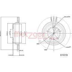 METZGER Set van 2 remschijven 4250032639167 on Productcaster.