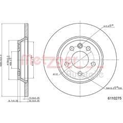 METZGER Set van 2 remschijven 4250032640736 on Productcaster.