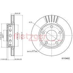 METZGER Set van 2 remschijven 4250032642006 on Productcaster.