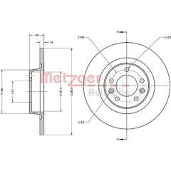 METZGER Set van 2 remschijven 4250032642204 on Productcaster.