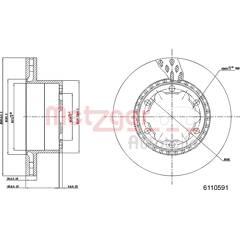 METZGER Bremssatz (2 Bremsscheiben) 4250032643898 on Productcaster.