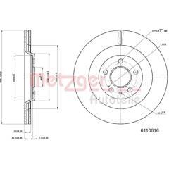 METZGER Set van 2 remschijven 4250032644147 on Productcaster.