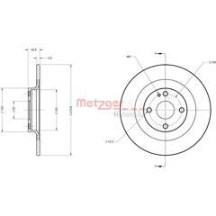 METZGER Bremsscheibe (pro Einheit) 4062101006424 on Productcaster.