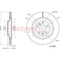 METZGER Bremsscheibe (pro Einheit) 4062101135445 on Productcaster.