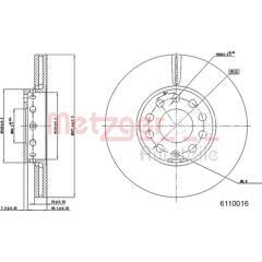 METZGER Set van 2 remschijven 4250032638139 on Productcaster.