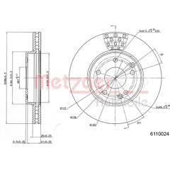 METZGER Set van 2 remschijven 4250032638214 on Productcaster.