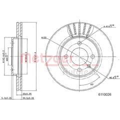 METZGER Set van 2 remschijven 4250032638238 on Productcaster.