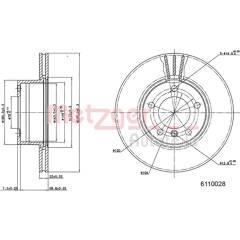 METZGER Set van 2 remschijven 4250032638252 on Productcaster.