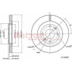 METZGER Set van 2 remschijven 4250032638641 on Productcaster.