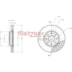 METZGER Set van 2 remschijven 4250032638726 on Productcaster.