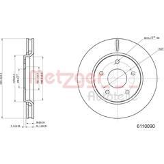 METZGER Set van 2 remschijven 4250032638870 on Productcaster.