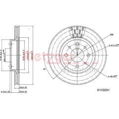 METZGER Set van 2 remschijven 4250032638887 on Productcaster.