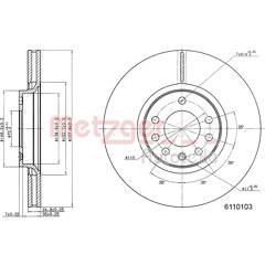 METZGER Set van 2 remschijven 4250032639013 on Productcaster.