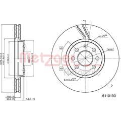 METZGER Set van 2 remschijven 4250032639914 on Productcaster.