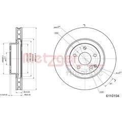 METZGER Bremsscheibe (pro Einheit) 4250032639921 on Productcaster.