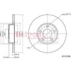 METZGER Set van 2 remschijven 4250032639945 on Productcaster.