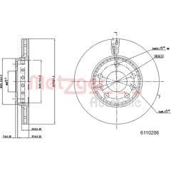 METZGER Set van 2 remschijven 4250032640040 on Productcaster.