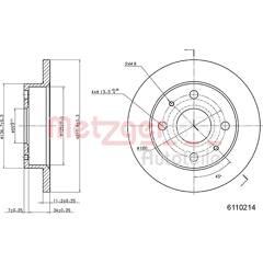 METZGER Set van 2 remschijven 4250032640125 on Productcaster.