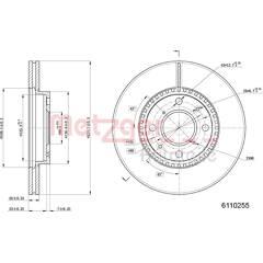 METZGER Set van 2 remschijven 4250032640538 on Productcaster.