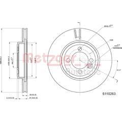 METZGER Set van 2 remschijven 4250032640613 on Productcaster.