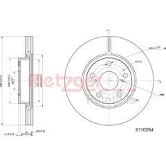 METZGER Set van 2 remschijven 4250032640620 on Productcaster.