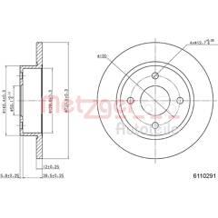 METZGER Set van 2 remschijven 4250032640897 on Productcaster.