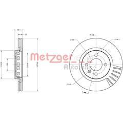 METZGER Set van 2 remschijven 4250032641351 on Productcaster.