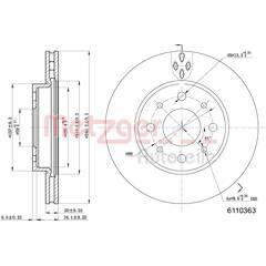 METZGER Set van 2 remschijven 4250032641610 on Productcaster.