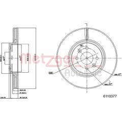 METZGER Set van 2 remschijven 4250032641757 on Productcaster.