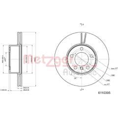 METZGER Set van 2 remschijven 4250032641931 on Productcaster.