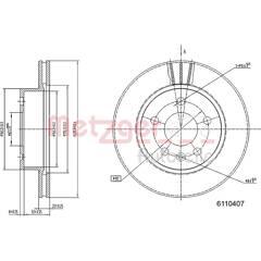 METZGER Set van 2 remschijven 4250032642051 on Productcaster.