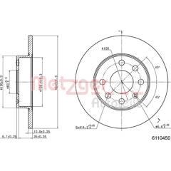 METZGER Set van 2 remschijven 4250032642488 on Productcaster.