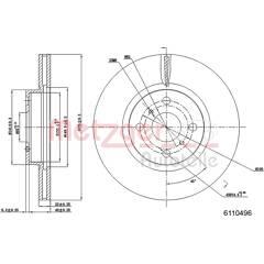 METZGER Set van 2 remschijven 4250032642945 on Productcaster.