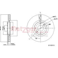 METZGER Set van 2 remschijven 4250032643119 on Productcaster.