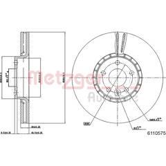 METZGER Bremsscheibe (pro Einheit) 4250032643737 on Productcaster.