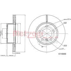 METZGER Set van 2 remschijven 4250032644871 on Productcaster.