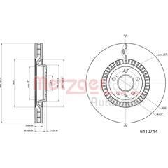 METZGER Bremsscheibe (pro Einheit) 4250032645120 on Productcaster.