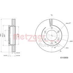 METZGER Set van 2 remschijven 4062101031631 on Productcaster.