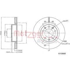 METZGER Set van 2 remschijven 4062101053787 on Productcaster.