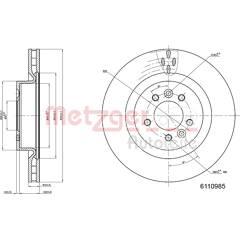 METZGER Bremsscheibe (pro Einheit) 4062101135360 on Productcaster.