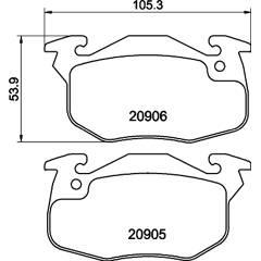 MINTEX Remblokkenset voor 5028740004084 on Productcaster.