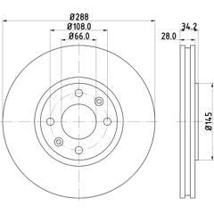 MINTEX Set van 2 remschijven 5028740763226 on Productcaster.