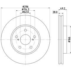 MINTEX Set van 2 remschijven 5028740758208 on Productcaster.