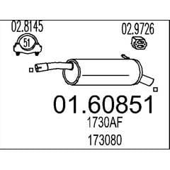 MTS Silencieux arrière 8033464509439 on Productcaster.