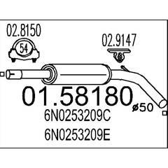 MTS Silencieux intermédiaire 8033464024604 on Productcaster.