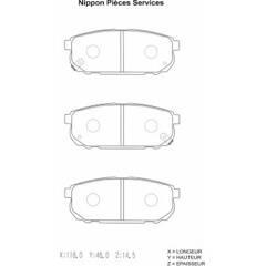 NPS Bremsbelagsatz hinten 3661929071334 on Productcaster.