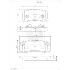 NPS Bremsbelagsatz hinten 3661929070993 on Productcaster.