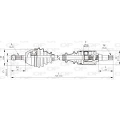 OPEN PARTS Aandrijfass 8059267013867 on Productcaster.