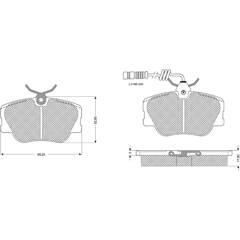 PROCODIS Bremsbeläge vorne (4er-Satz) 3700423280122 on Productcaster.