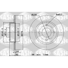 SASIC Bremssatz (2 Bremsscheiben) 3660872353115 on Productcaster.